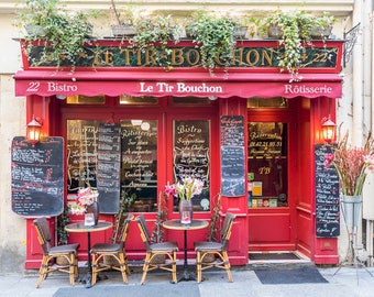 Paris Photo - Le Tir Bouchon Bistro, Fine Art Photograph, Home Decor, Large Wall Art, Gallery Wall Art