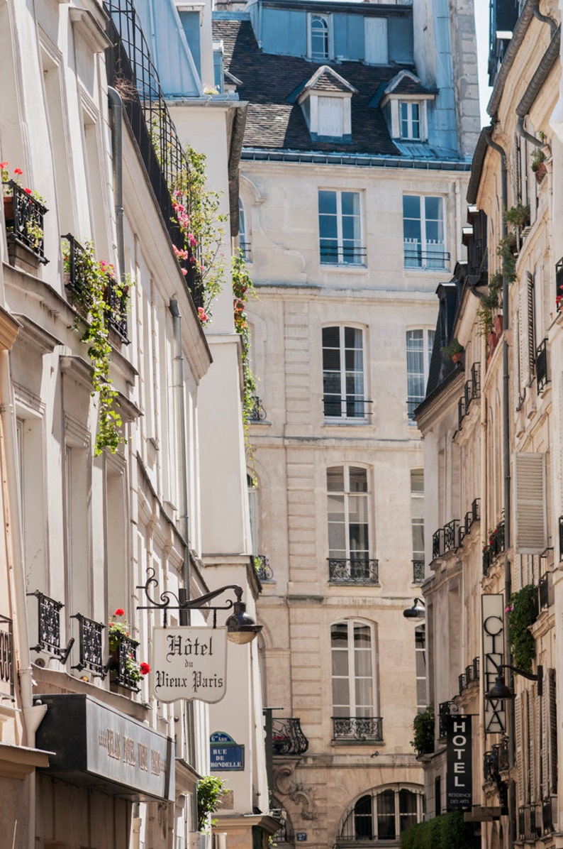 Paris Street Photograph, Travel Architecture Fine Art Photograph, French Home Decor, Large Wall Art, Urban Wall Decor image 1