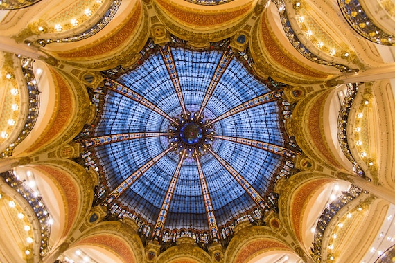 Paris Photography Galeries Lafayette Interior Colorful Etsy