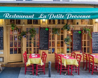 Paris Photography - La Petite Provence Restaurant, Fine Art Travel Photograph, Paris Decor, Gallery Wall, Paris Art Print, Large Wall Art