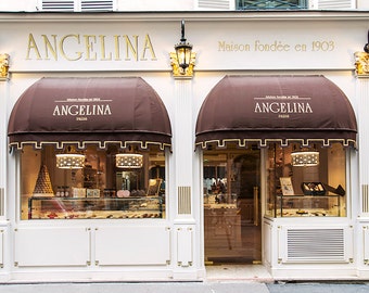 Paris Photography, Angelina Patisserie, French Pastry Shop,  Fine Art Travel Photograph, Paris Decor, Large Wall Art