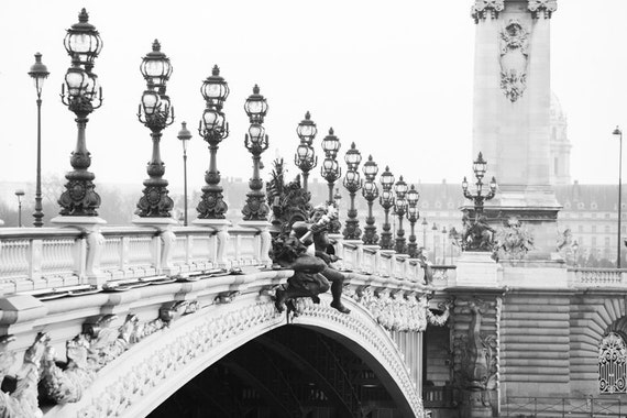 Paris Bridge Photograph Pont Alexandre Iii Black And White Etsy Paris Bridge Photograph Pont Alexandre Iii Black And White Etsy