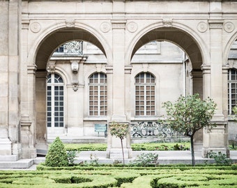 Paris Photography - Carnavalet Museum Garden, Fine Art Photography Print, Neutral French Home Decor, Large Wall Art