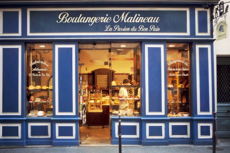 Paris Photograph Boulangerie Malineau, French bakery, Patisserie, Paris, France, Kitchen Art, Wall Decor image 1