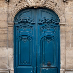 Fotografia de Paris - A Porta Azul, Fotografia de Belas Artes Arquitetônicas Ornamentadas, Decoração Urbana para Casa