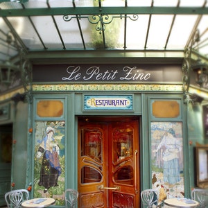Paris Photograph - Le Petit Zinc Restaurant, Art Nouveau, Paris France, Home Decor