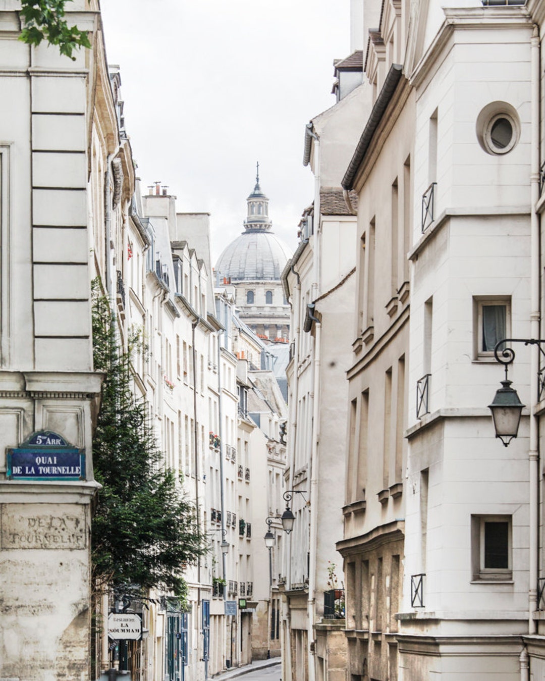 Paris Street Photograph, Rue De Bièvre and the Pantheon, Travel