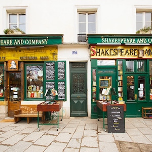 Photographie de Paris, Shakespeare and Company, photographie d&#39;art de voyage, grande oeuvre d&#39;art murale, décoration murale Français