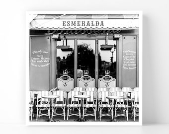 Paris Photograph -  The Esmeralda, Paris 5x5 B&W Fine Art Photography, Home Decor, Wall Art