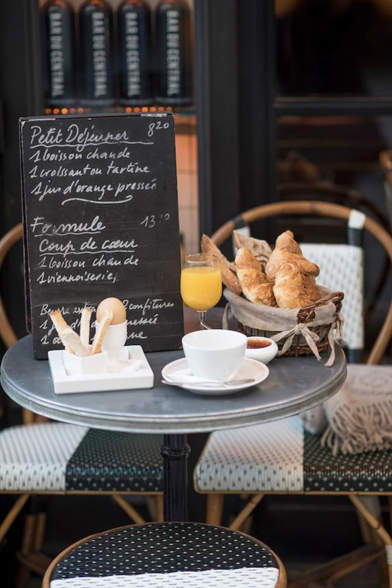 Paris Kitchen Photography Petit Dejeuner, Breakfast in Paris, Sidewalk Cafe,  Large Wall Art, Home Decor, French Kitchen Art - Etsy