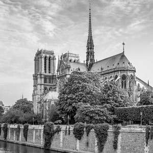 Paris Schwarz Weiß Fotografie, Kathedrale Notre Dame Mai 2008, Paris Fine Art Fotografie, Paris Dekor, Großes Wandbild, Urbanes Dekor