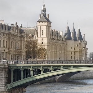 Paris Photography, La Conciergerie in Winter, Travel Architecture Fine Art Photograph, French Decor, Large Wall Art, Urban Wall Decor
