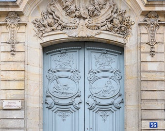 Paris Photography - Travel Photograph, The Most Beautiful Door in Paris, Architectural Fine Art Print, French Home Decor, Large Wall Art
