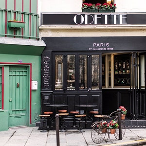 Paris Photography, Pastry Shop, Patisserie Odette, Fine Art Travel Photograph, French Decor, Large Wall Art