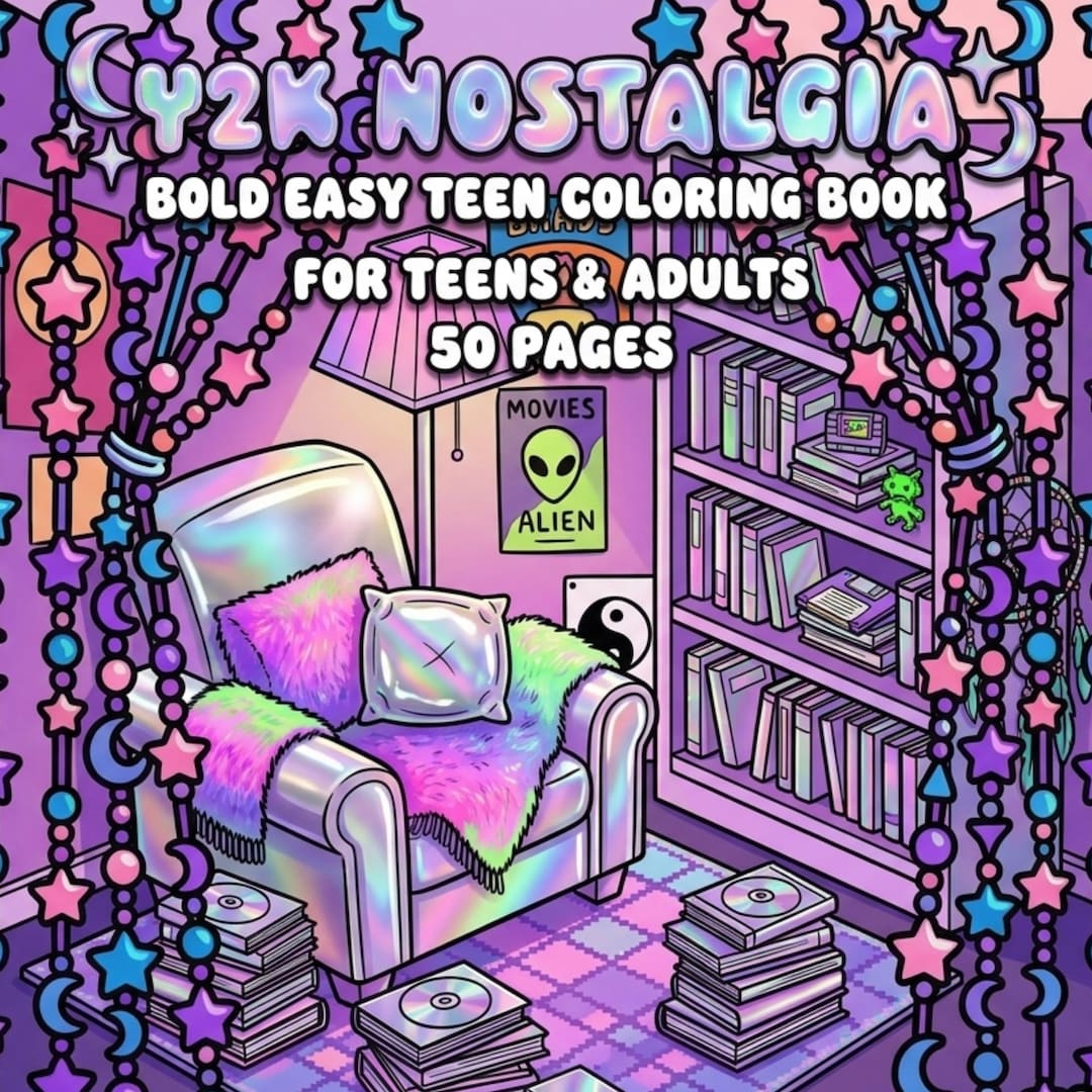 50 Y2K Coloring Pages | 90s and 2000s Nostalgia Coloring Book ...
