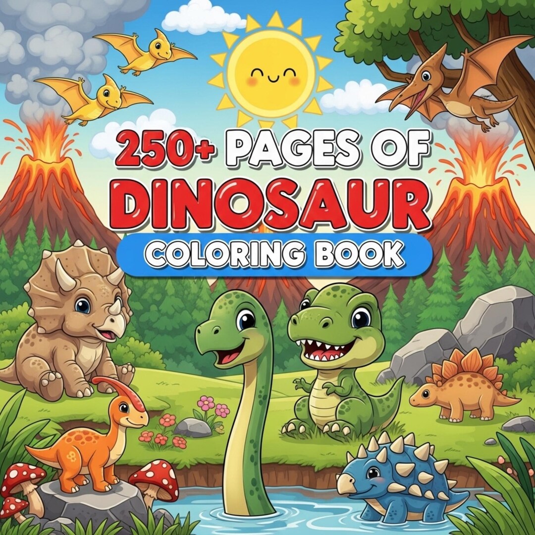 250+ Dinosaur Coloring Pages for Kids | Cute Dino Coloring Book ...