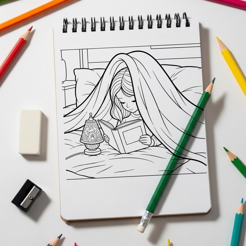70 Cozy Girl Moments Coloring Pages | Cute Lifestyle & Relaxing Scenes ...