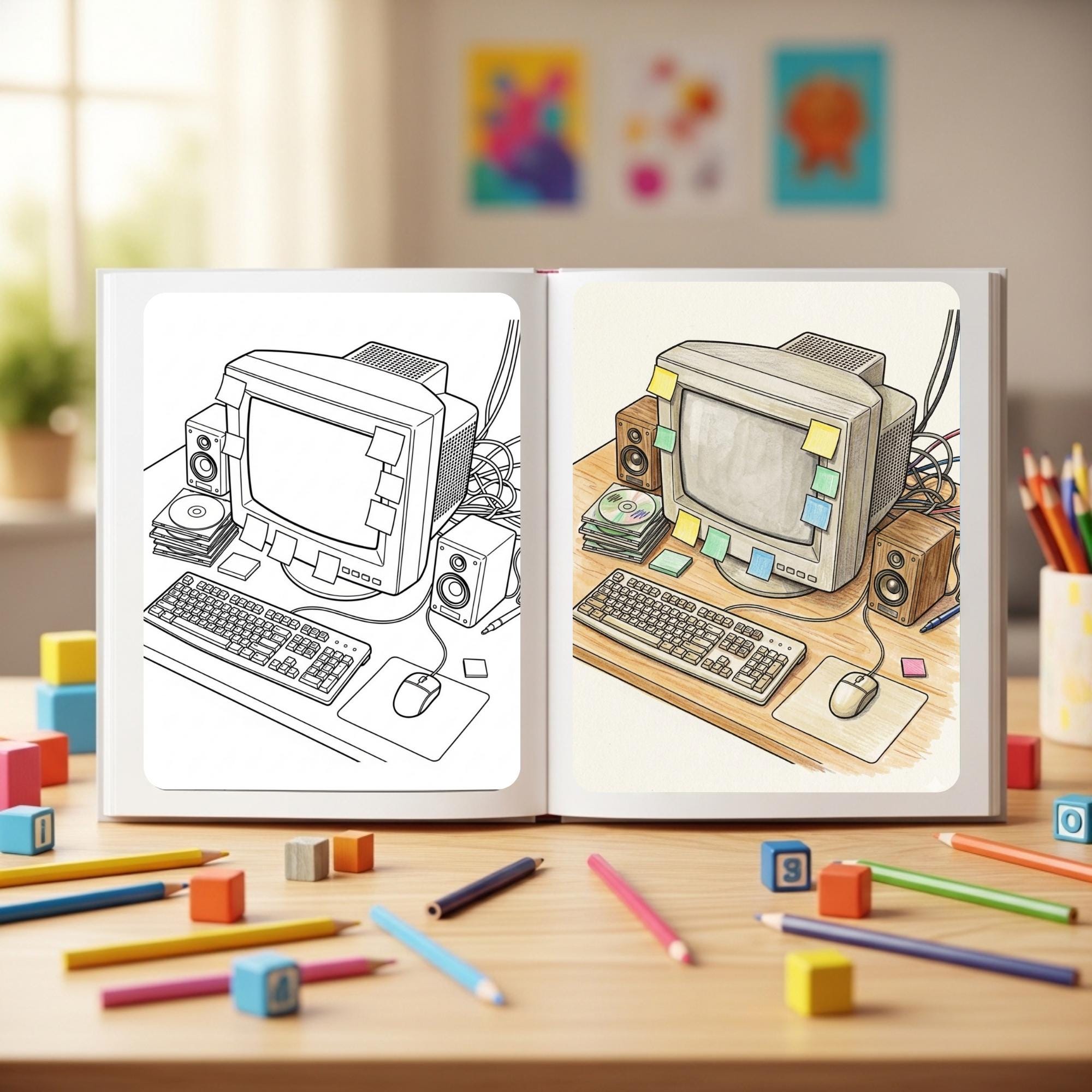 50 Y2K Coloring Pages | 90s and 2000s Nostalgia Coloring Book ...