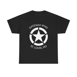 May include: Black t-shirt with a white star inside a circle and the text "GATEWAY IPMs ST. LOUIS, MO".