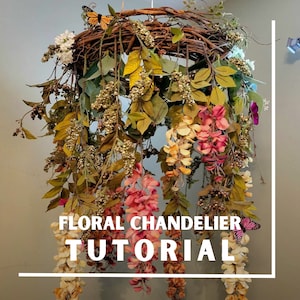 Cottagecore Floral Chandelier Craft Tutorial - Home and Nursery, DIY Wedding Decor