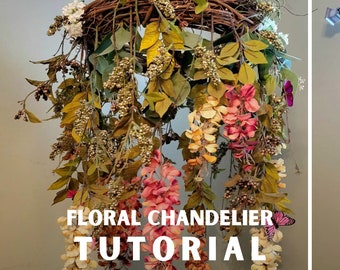 Cottagecore Floral Chandelier Craft Tutorial - Home and Nursery, DIY Wedding Decor