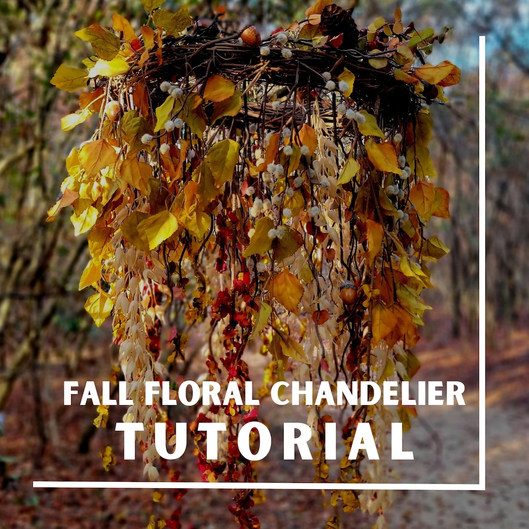 Cottagecore Fall Floral Chandelier Craft Tutorial DIY Fall Wedding