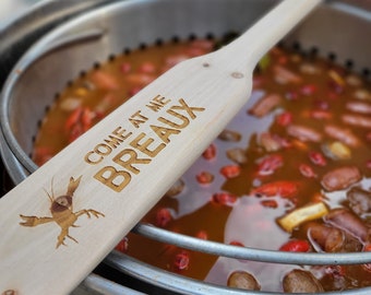 Engraved Crawfish Paddle, Custom Father's Day Gift, Engraved Spatula