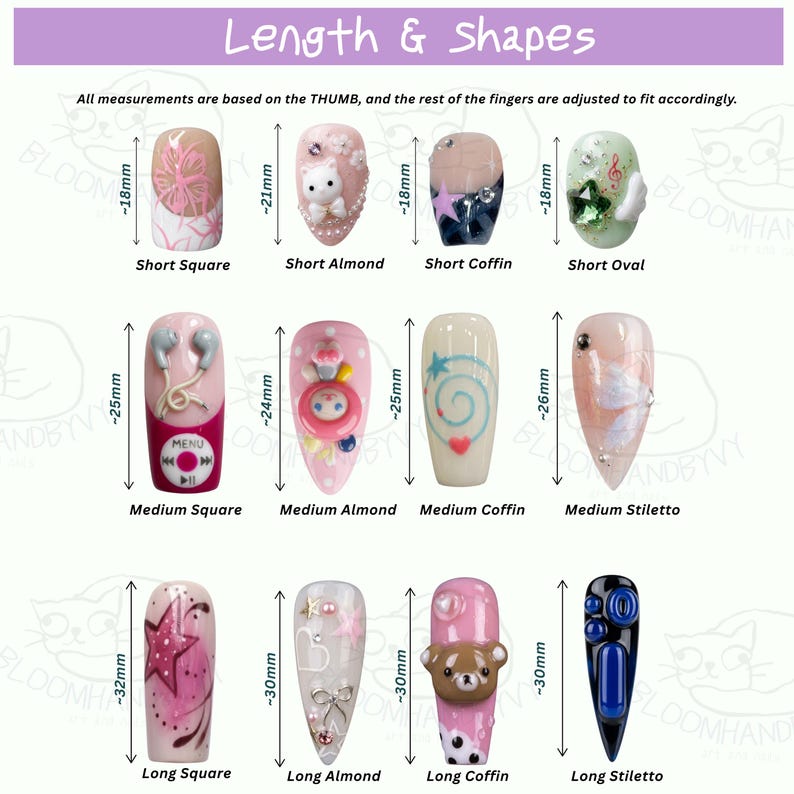 3D Super Mario Press On Nails, Kawaii Mushroom Star Question Block Gamer Nails image 3