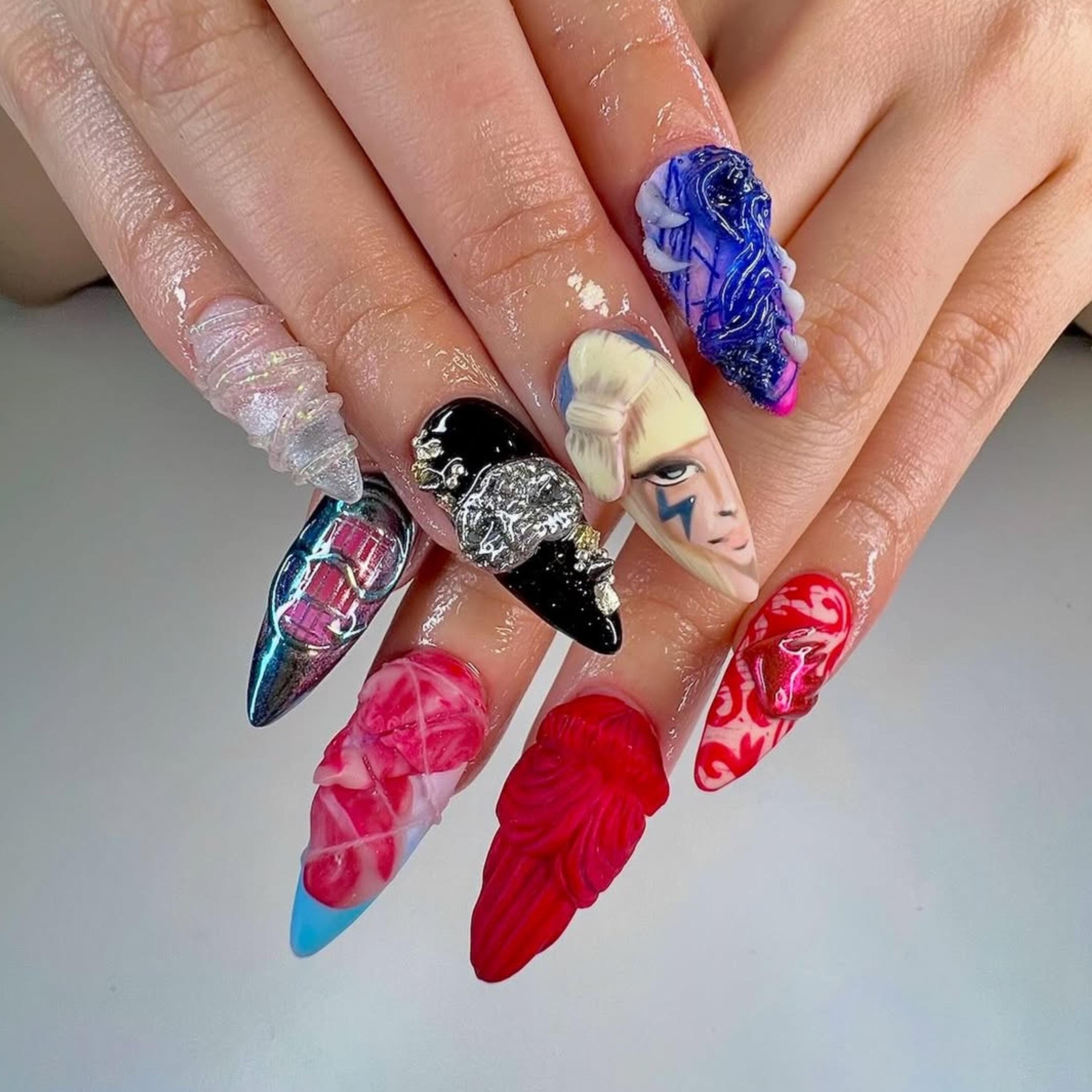 Lady Gaga Nail Art - Etsy