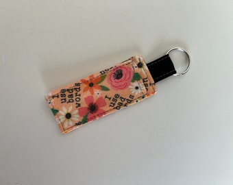 I Use Bad Words Key Fob, Lip Balm Holder