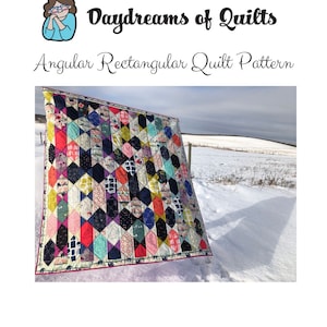 Layer Cake PDF Quilt Pattern, Angular Rectangular Quilt Pattern