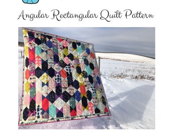 Layer Cake PDF Quilt Pattern, Angular Rectangular Quilt Pattern