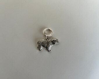 Metal Bear Charm Handmade Stitch Marker, Zipper Charms