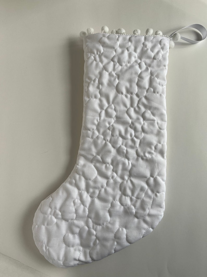 Quilted Christmas Stocking, Personalized Stocking, Santa, Polar Bear, Snowman, Deer image 3