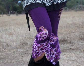 LAST ONE: Black & White Animal Print Ruffle Bustle MiniSkirt Combo