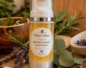 Hormonal Acne Facial Cleanser – Lavender Tea Tree Gentle Skincare - Clean Beauty Cleanser - Gentle Face Wash - Handmade in Canada