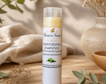 Balsamo labbra naturale alla menta piperita / Burrocacao idratante agli agrumi / Balsamo labbra alla cera d'api / Rimedio per labbra secche / Cura delle labbra artigianale / Burrocacao all'olio di cocco