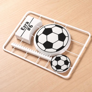 Personalized Soccer Spinning Top Kit Card - Soccer Player Gift for Team Party Favor Fidget Kids Activity Multiple Colors