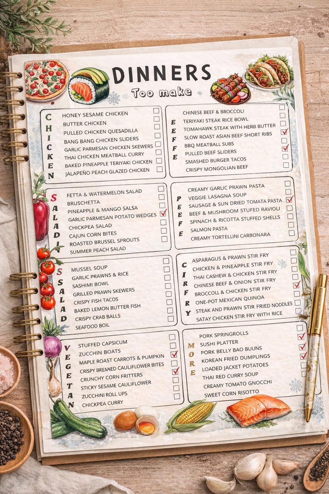 Image 3 for Menu Checklist Template