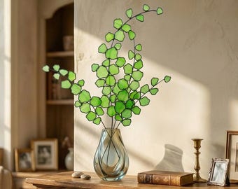 Campanas de vidrieras de Irlanda - Atrapasueños florales verdes, adorno primaveral para el hogar, regalo único para el Día de la Madre.