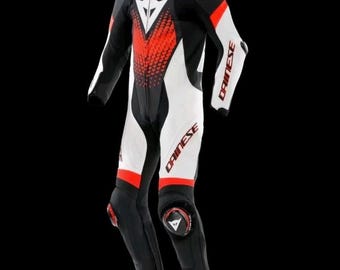 Dainese Racing Suits Herren Biker Lederanzüge DAINESE Weiße Anzüge Biker Racing Suits