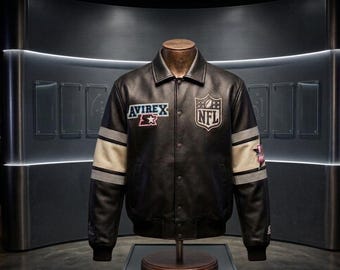 Avirex Leather Jackets Aviator Bomber Jackets Black Leather Jackets Avirex Football Jackets Military Avirex Style Coat Aviator Jackets