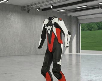 Macacões de motociclismo Dainese, Macacões bomber Dainese, Macacão de couro Dainese, Macacão de motociclista em couro bovino premium, Equipamento de pilotagem com proteção CE estilo MotoGP