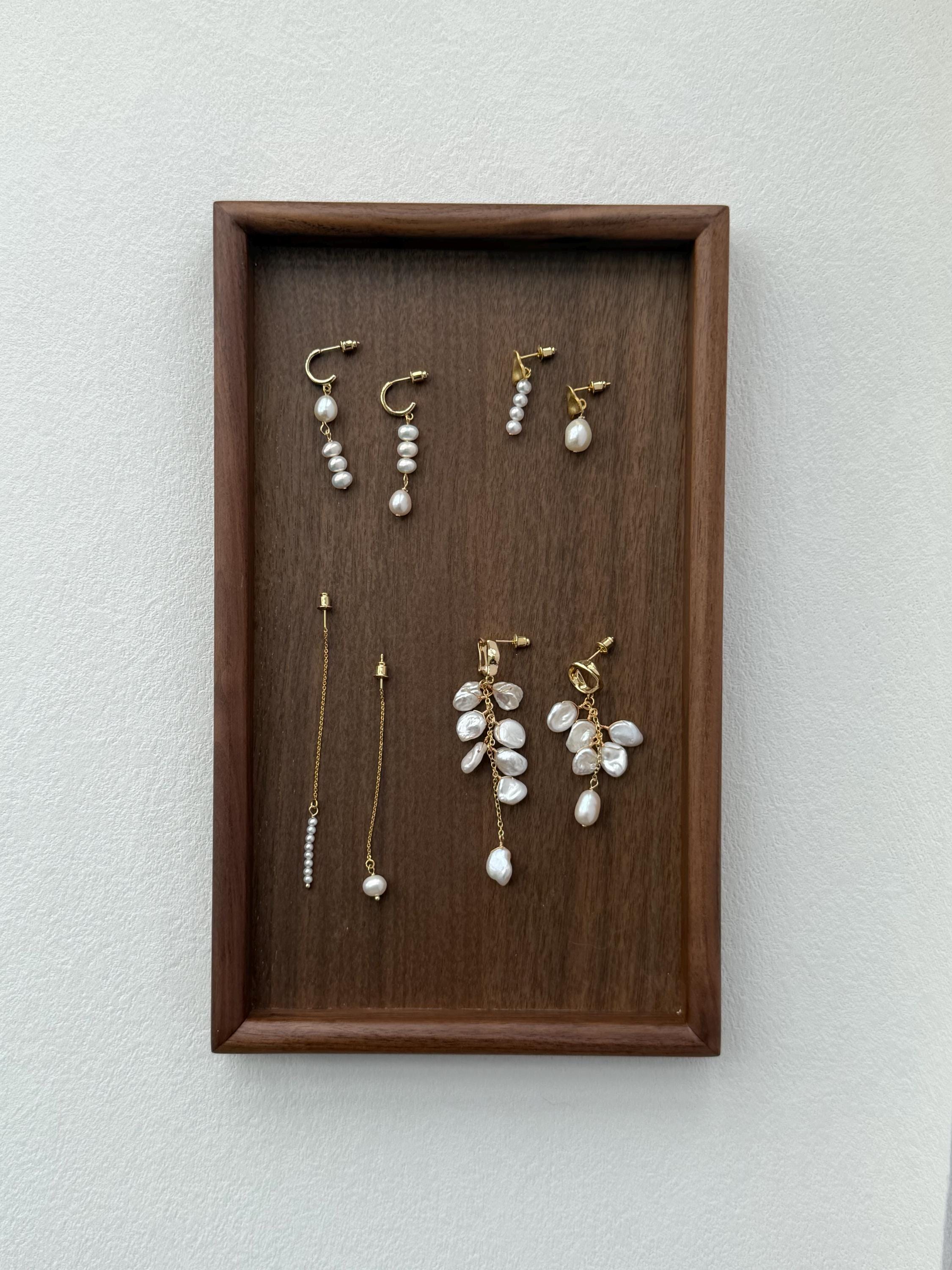 Asymmetrical Freshwater Pearl Threader Earrings – Dainty Gold Chain Drop Minimalist Jewelry