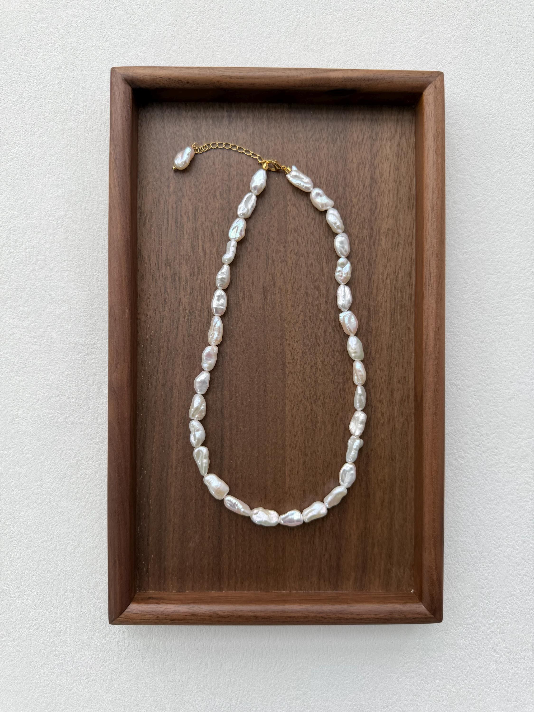 Baroque Freshwater Pearl Choker Necklace – Minimalist Layering Jewelry