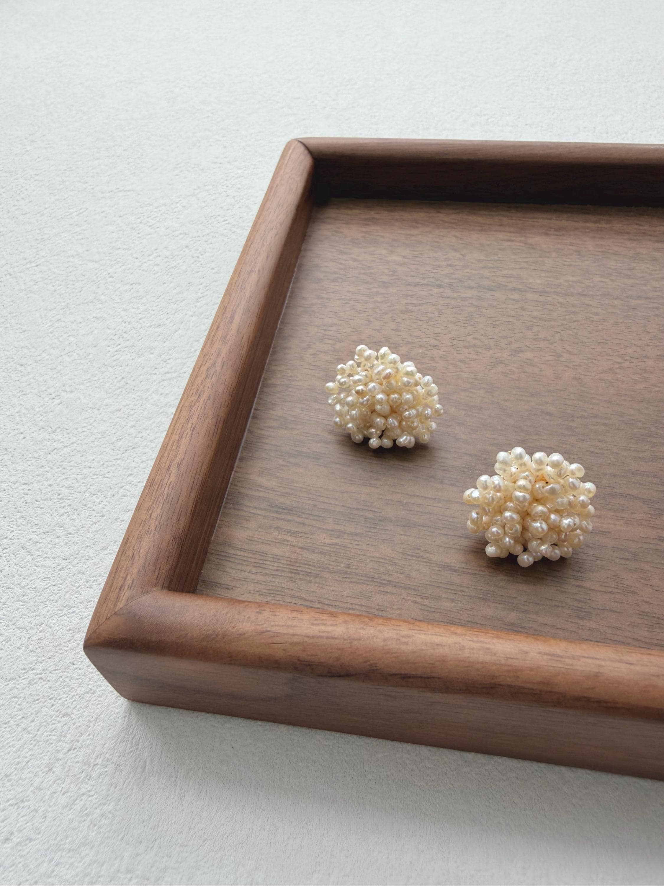 Handcrafted Freshwater Pearl Flower Earrings – French Baroque