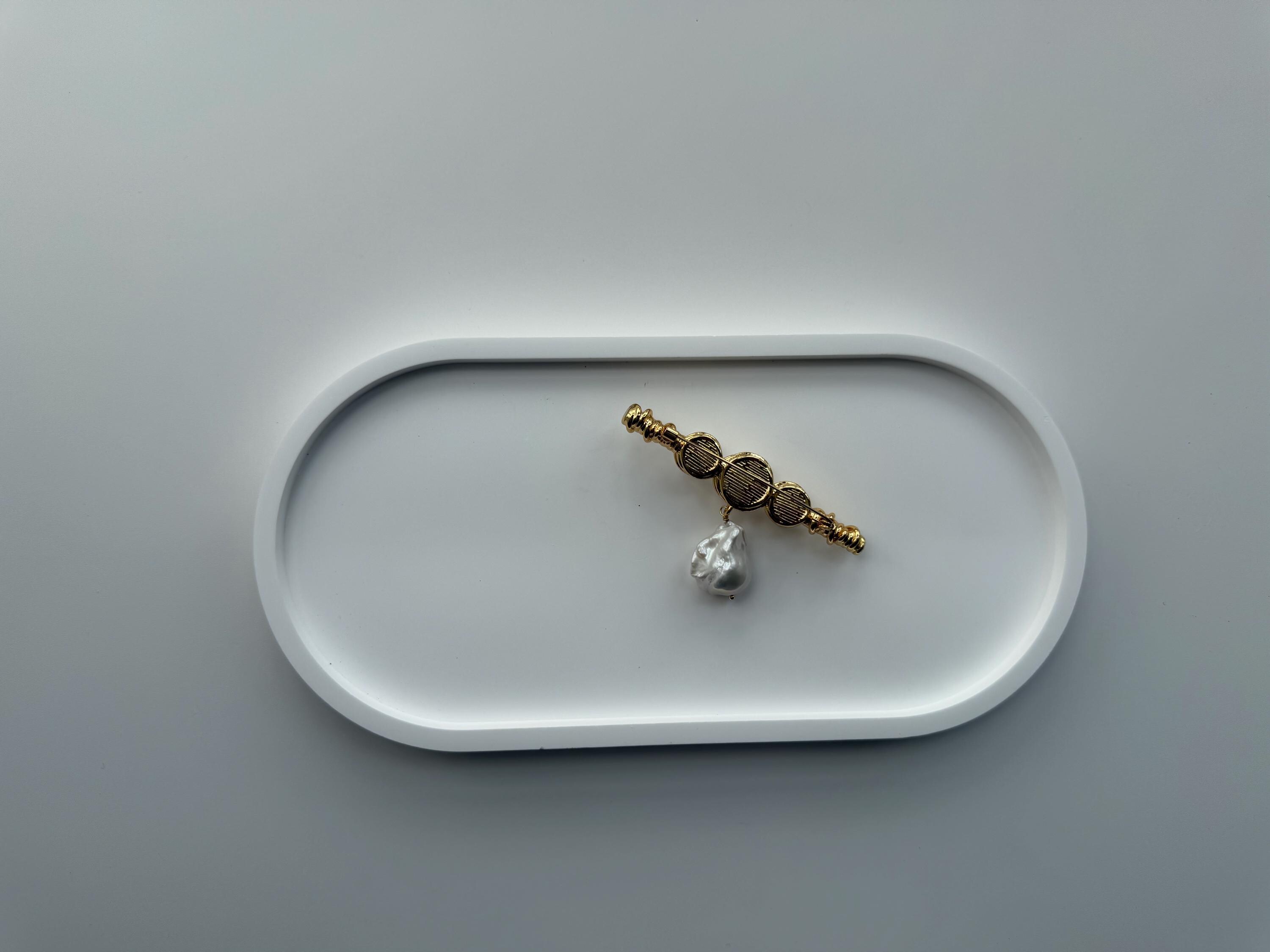 Baroque Pearl Brooch: 18K Gold Plated Lapel Pin, Statement Accent