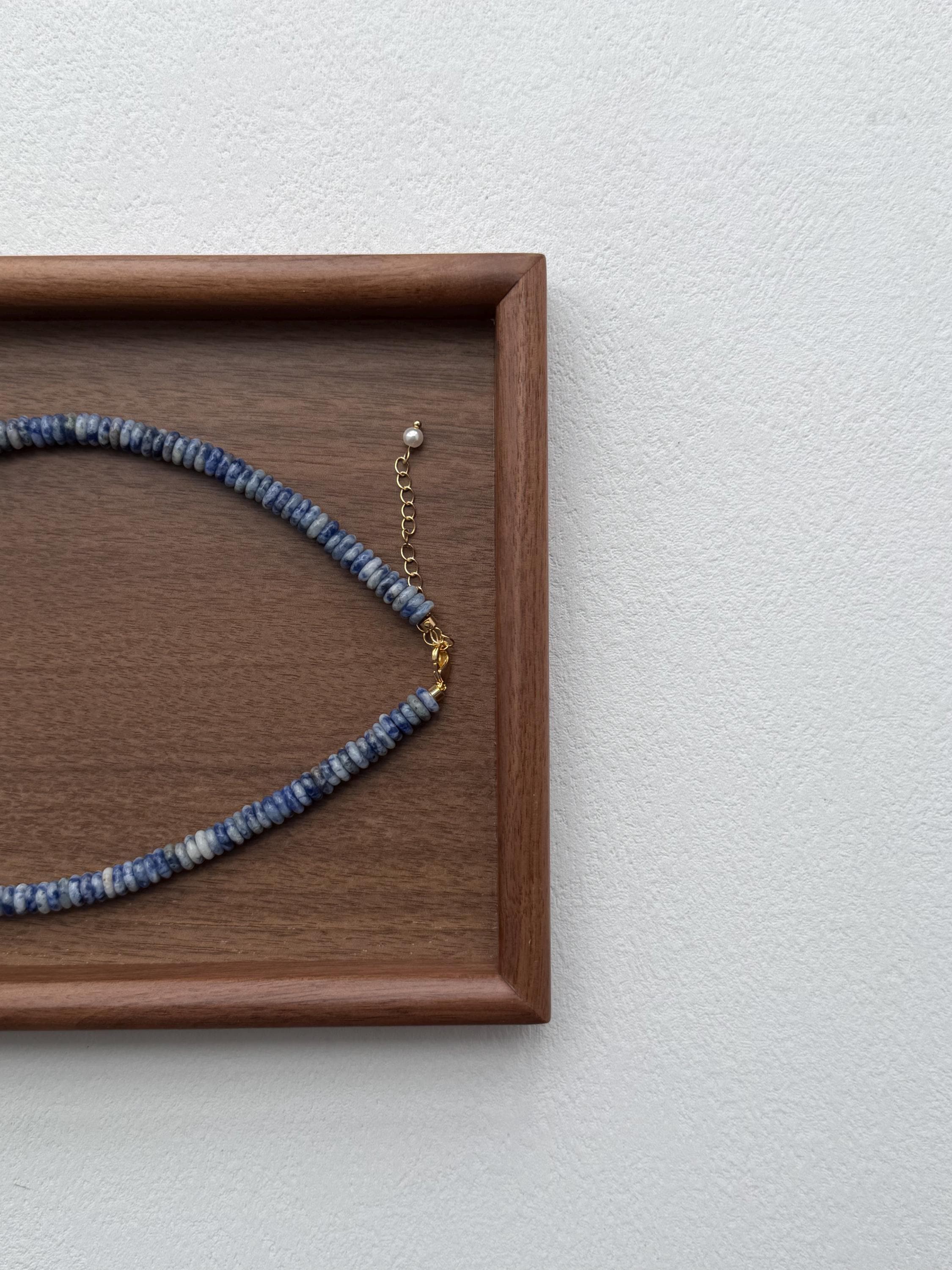 Ocean Inspired Blue Agate Necklace Baroque Pearl Quartz Summer Beach Elegant