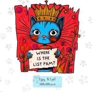 Anti-Trump / RESIST al fascismo / Elenco clienti PAM / Cartello di protesta politica / Arte del gatto / FDT / ClipArt Download digitale Adesivo politico