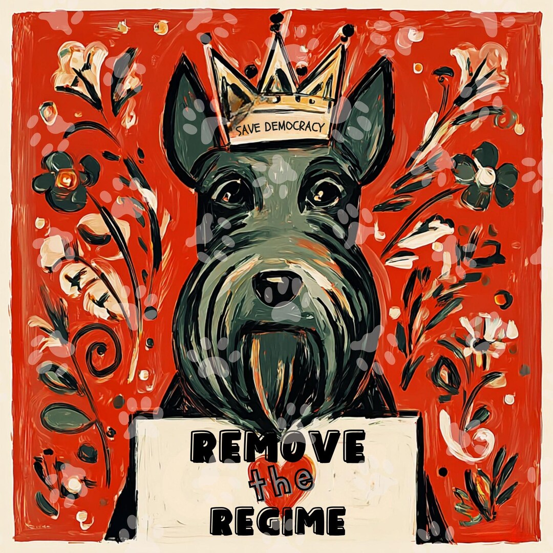 REMOVE the REGIME Royal Dog PNG | Political Animal Clipart | Resist ...